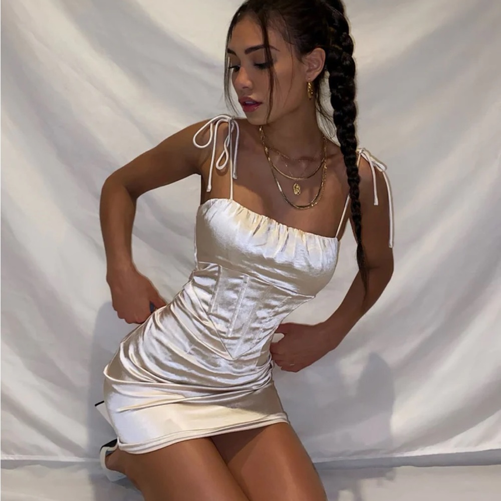 Princess Polly Sarah Corset Dress Champagne